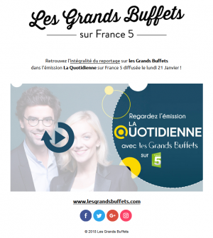 Les Grands Buffets dans la Quotidienne France 5
