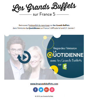 Les Grands Buffets dans la Quotidienne France 5 