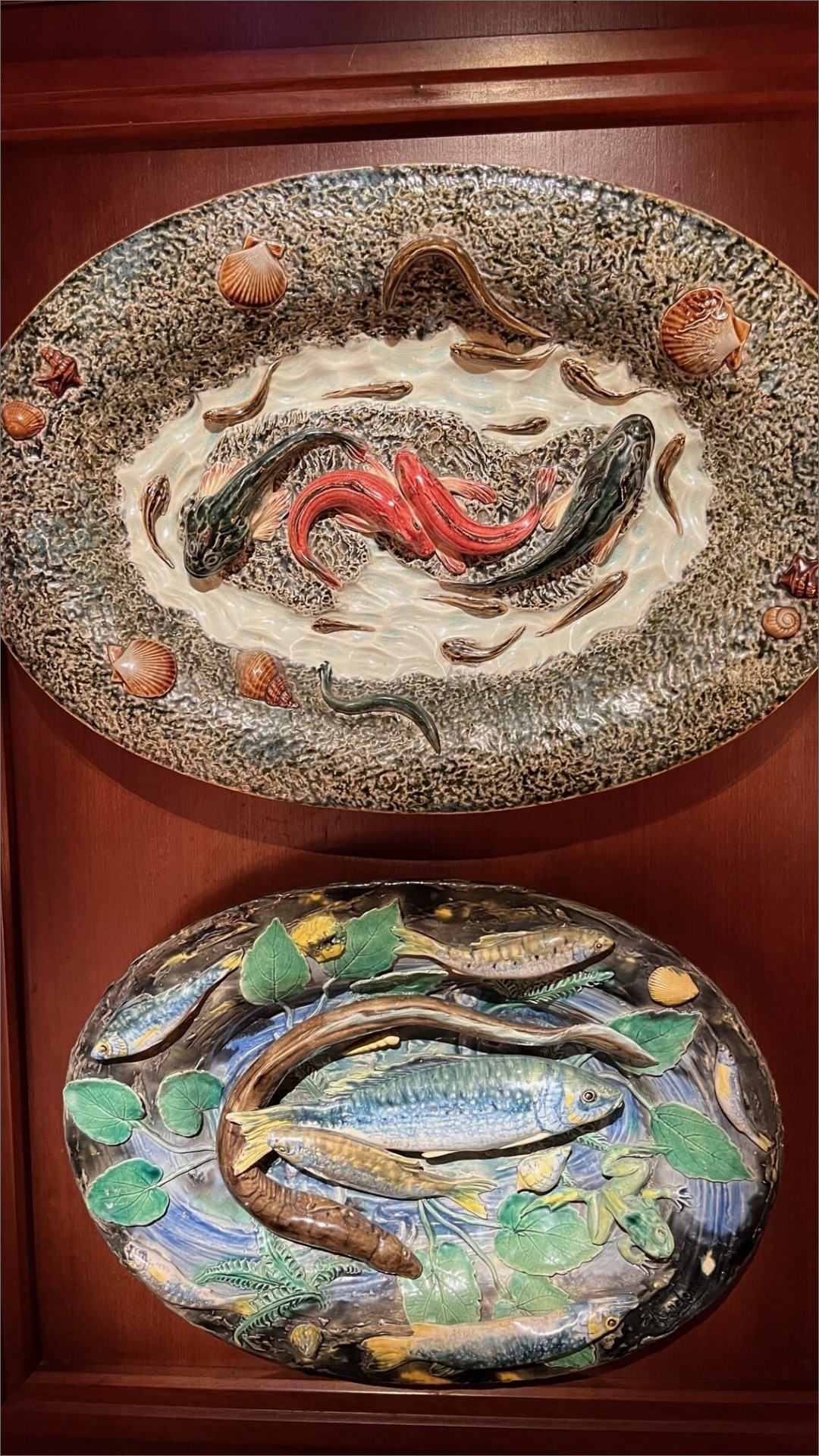 <p>Collection de céramiques du XIXème siècle<br />
Inspirées de Bernard Palissy</p>

